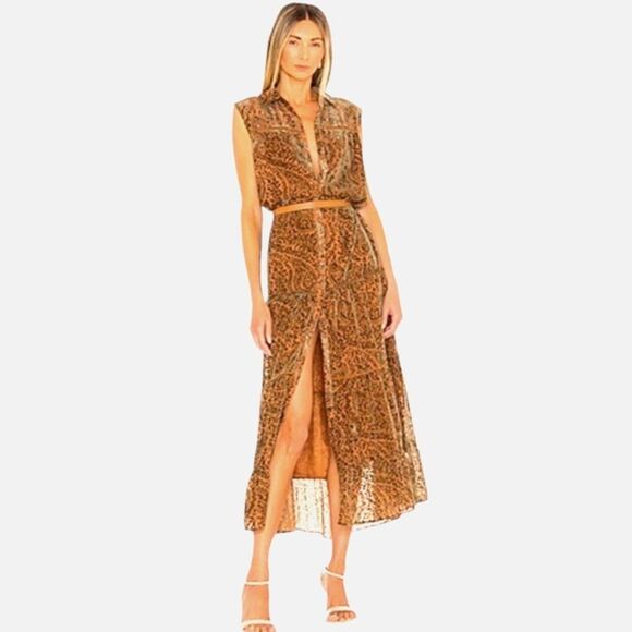 NWT BB Dakota  Telepatia Maxi Boho Bohemian Velvet Paisley Fall Dress Size Small - Picture 1 of 13